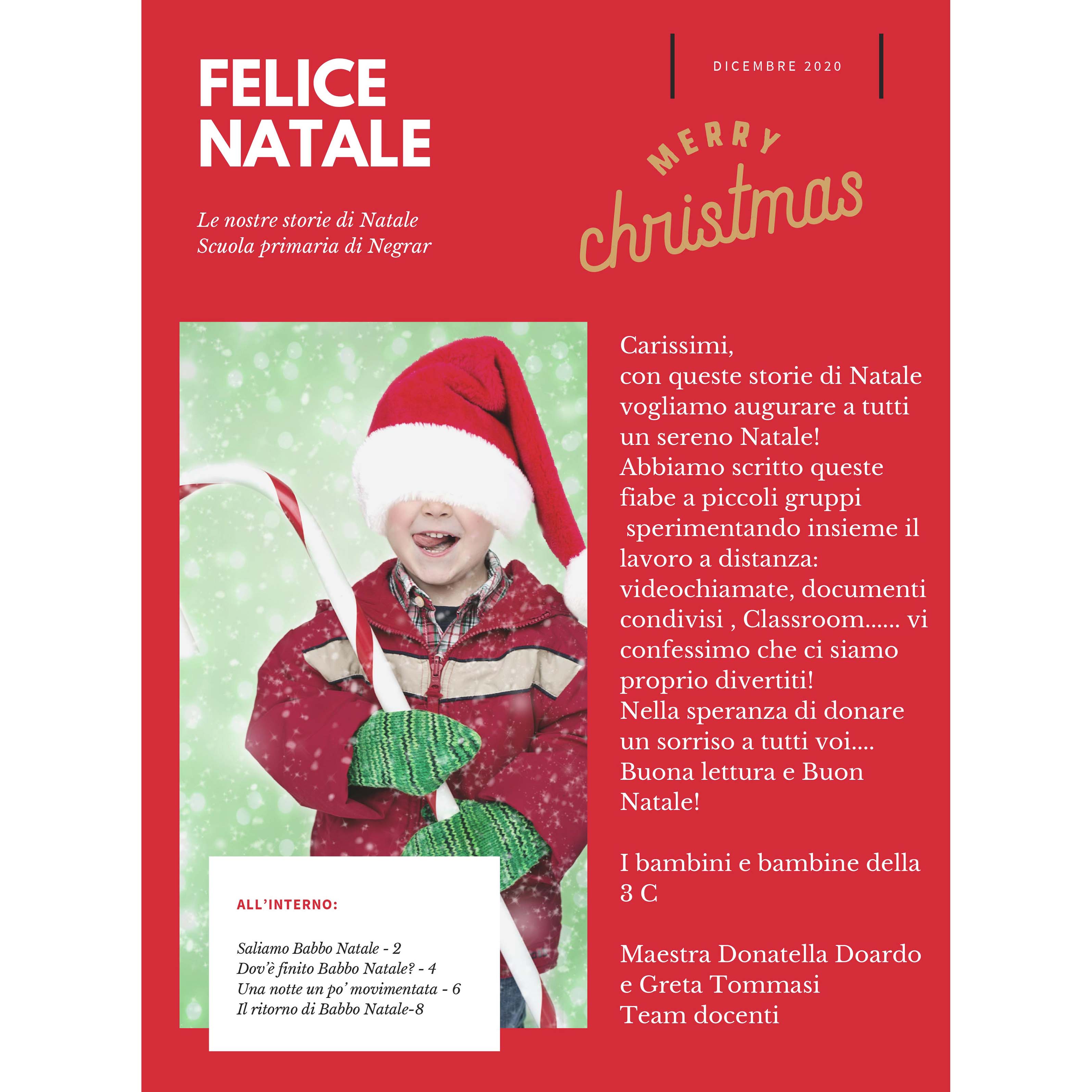 Red Photo Christmas Newsletter